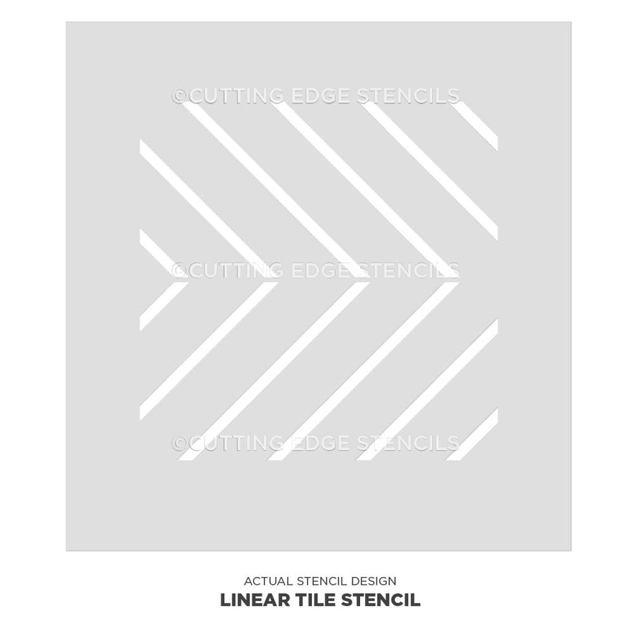 geometric tile stencil for floors
