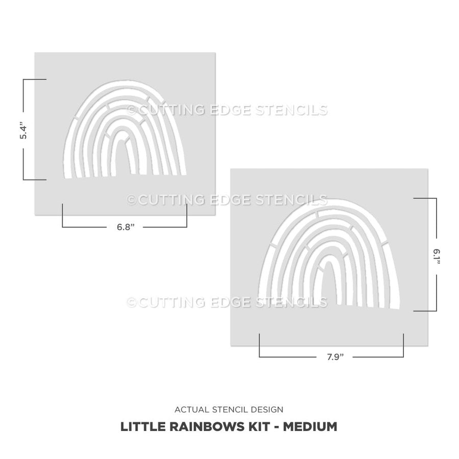 little rainbow stencils