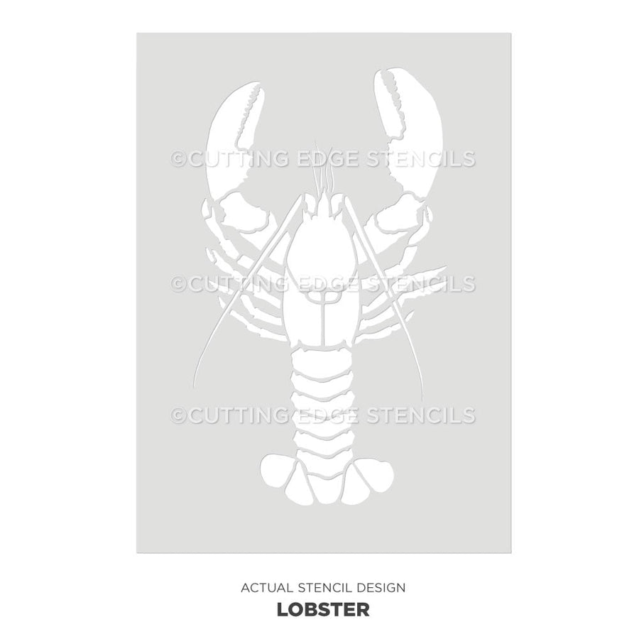 lobster wall stencil nautical decor