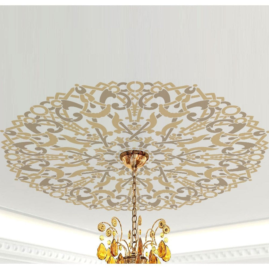 madison-seiling-medallion-stencils-DIY-ceiling-decor