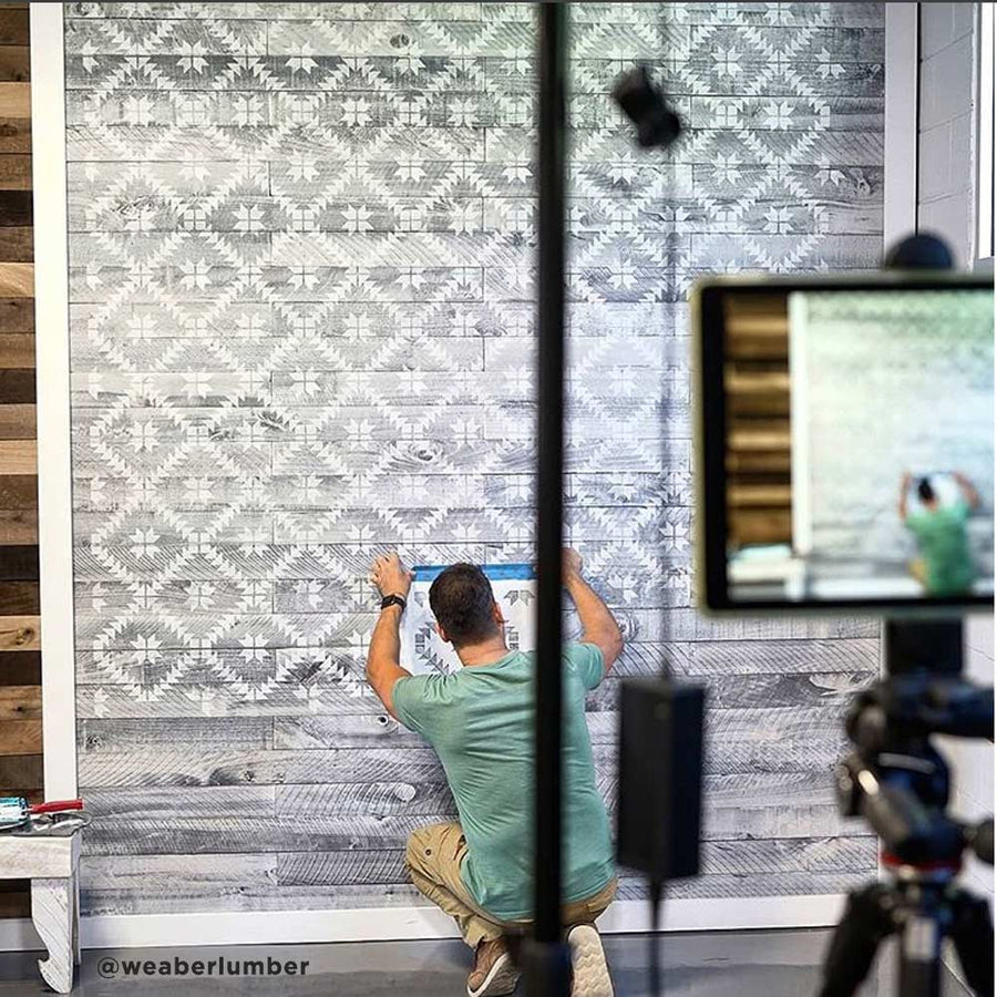 stenciled wall