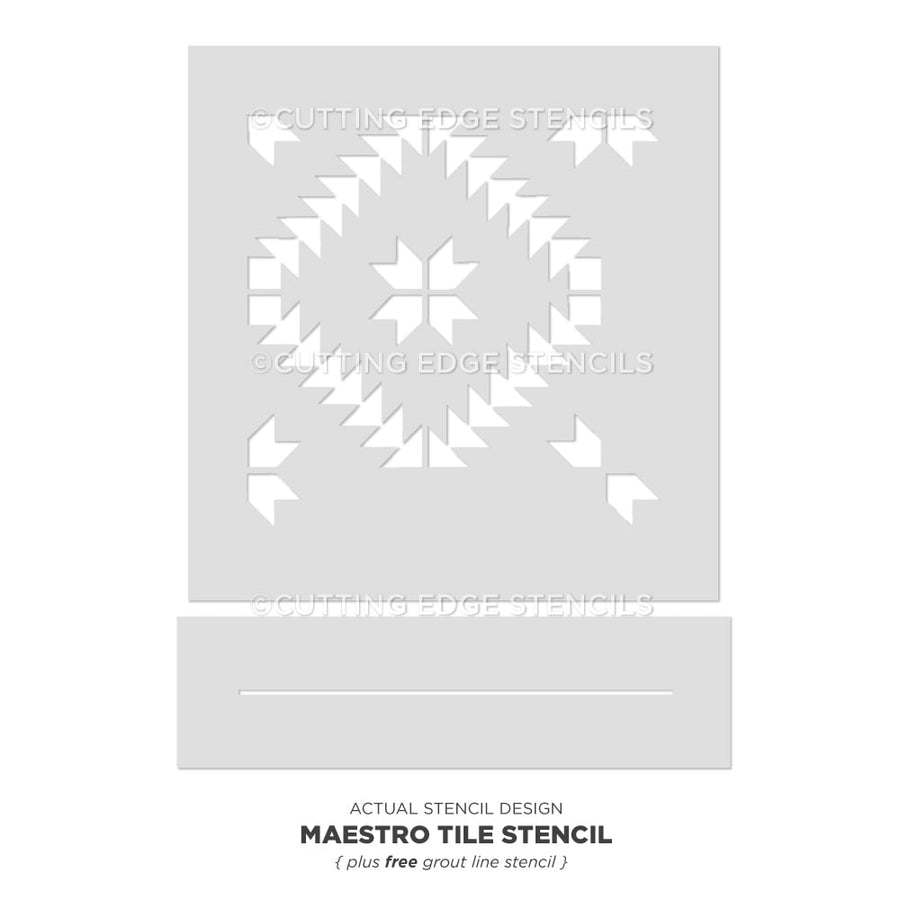 Maestro Tile Stencil Painted Stenciling Floor