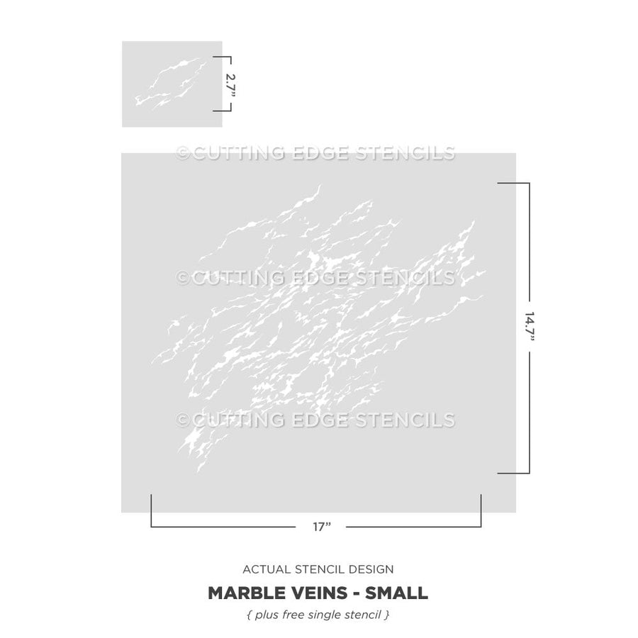 marble veins allover wall stencil small actual