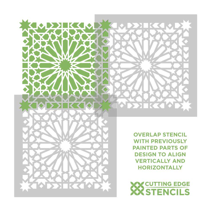 medina concrete patio floor stencil
