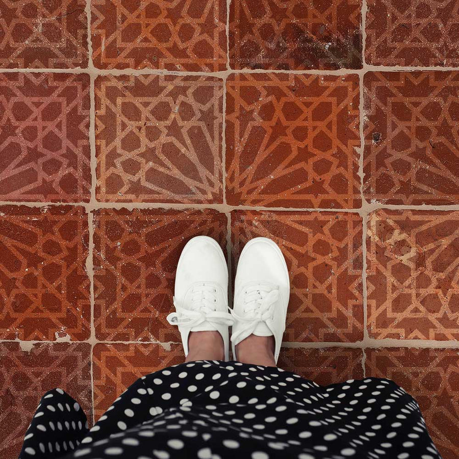 medina cement patio stencil
