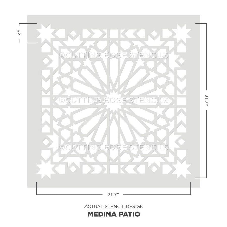 medina concrete patio stencil
