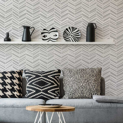 Modern Chevron Wall Stencil Pattern / Herringbone Wallpaper stencils