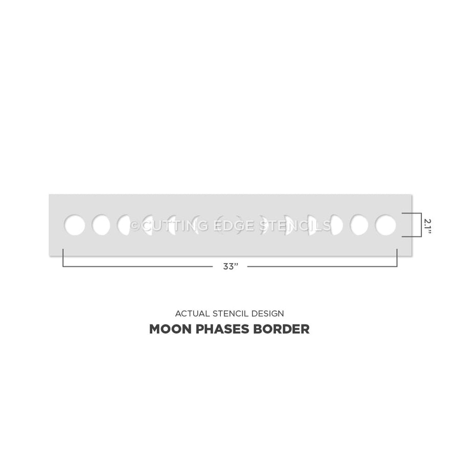 moon phase border stencil