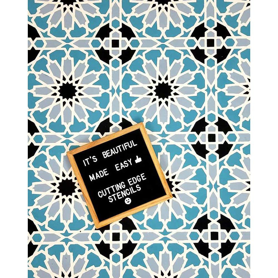 moroccan tile stencil