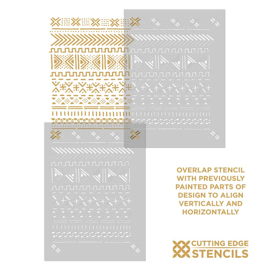 how to stencil mudcloth