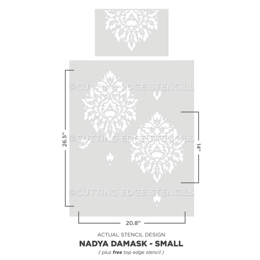 nadya damask stencil for walls