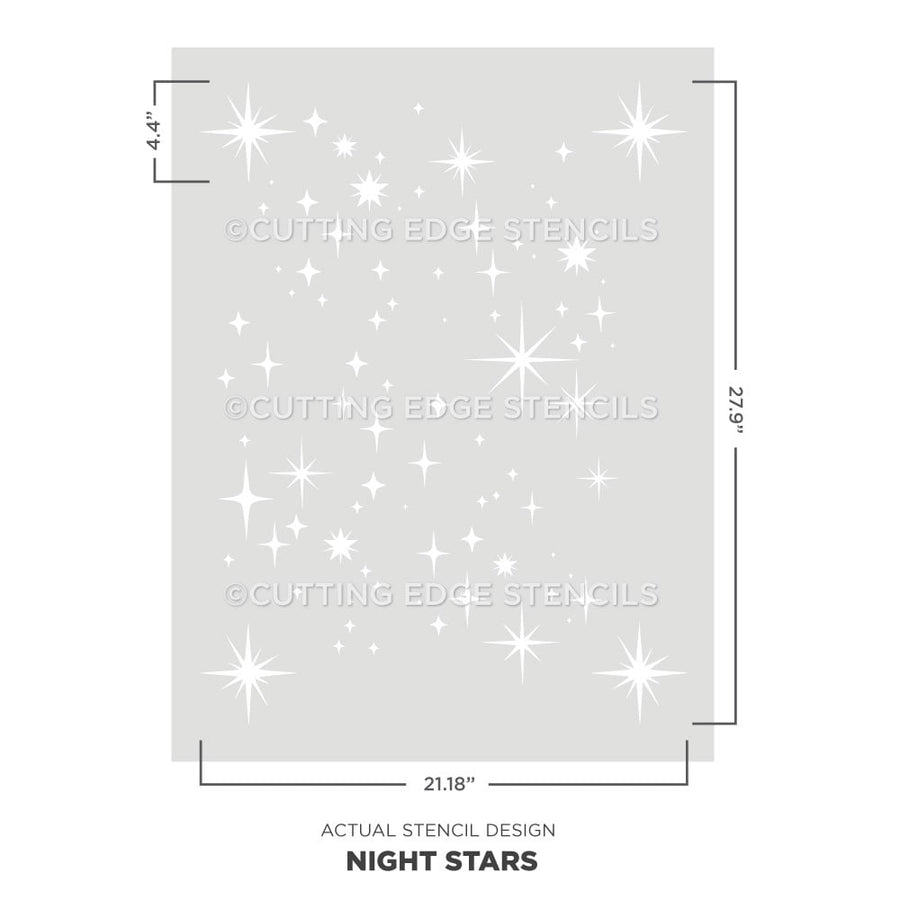 night stars wall stencil night sky actual image
