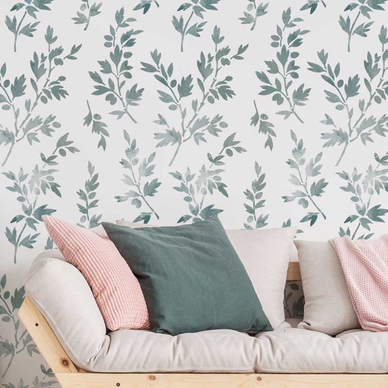 Olive Branches Wall Stencil