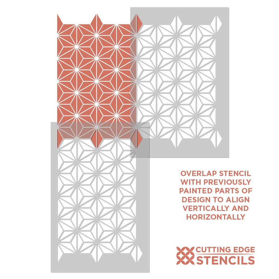 origami wall stencil alignment how to stencil
