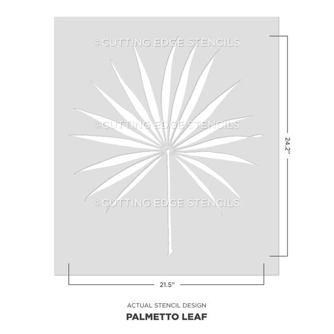 Palmetto Leaf Actual Stencil