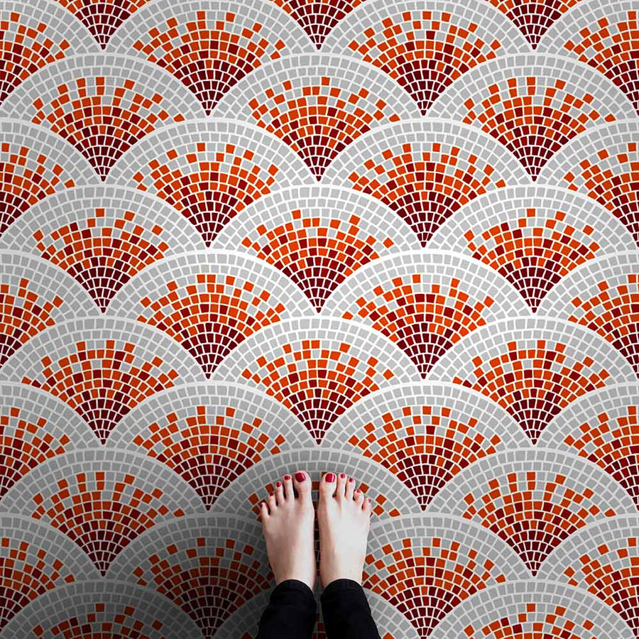 Parisian Mosaic Tile Stencil Mosaics Stencils DIY Painted Floor
