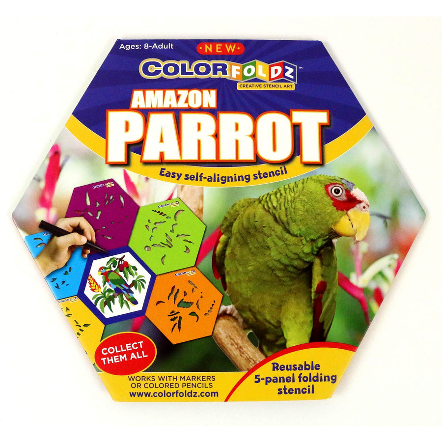 parrot stencil colorfoldz