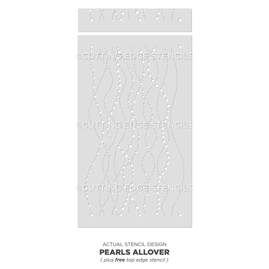 Pearls Wall Stencil Modern Wallpaper Design Stencil