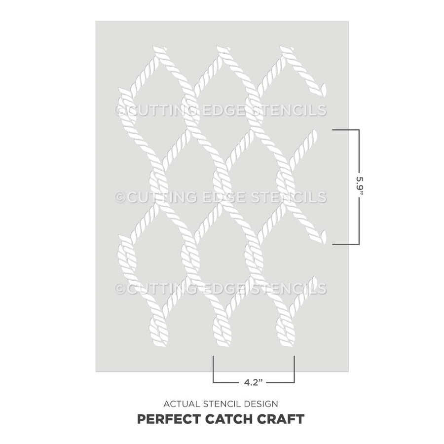 perfect catch craft stencil nautical ropes
