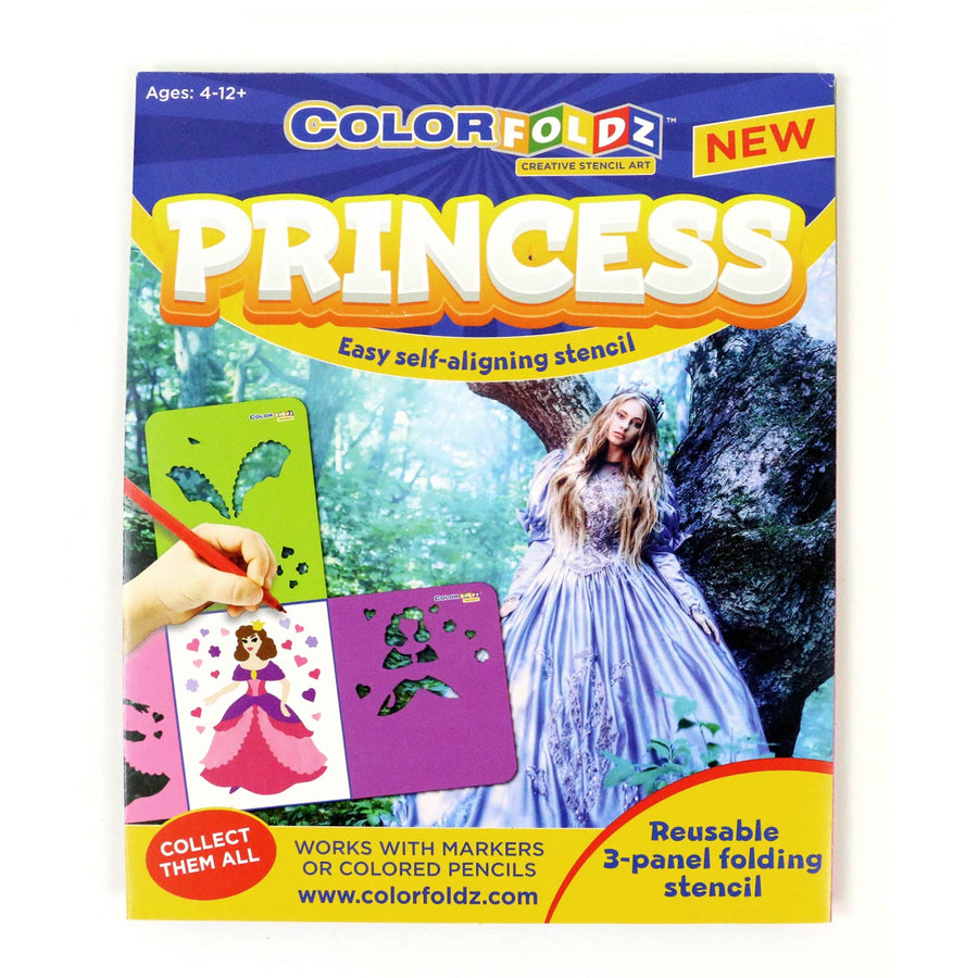 princess stencil colorfoldz