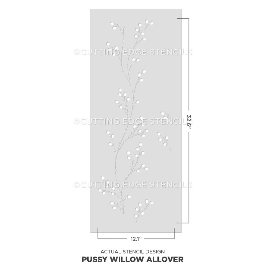 Pussy Willow Wall Stencil