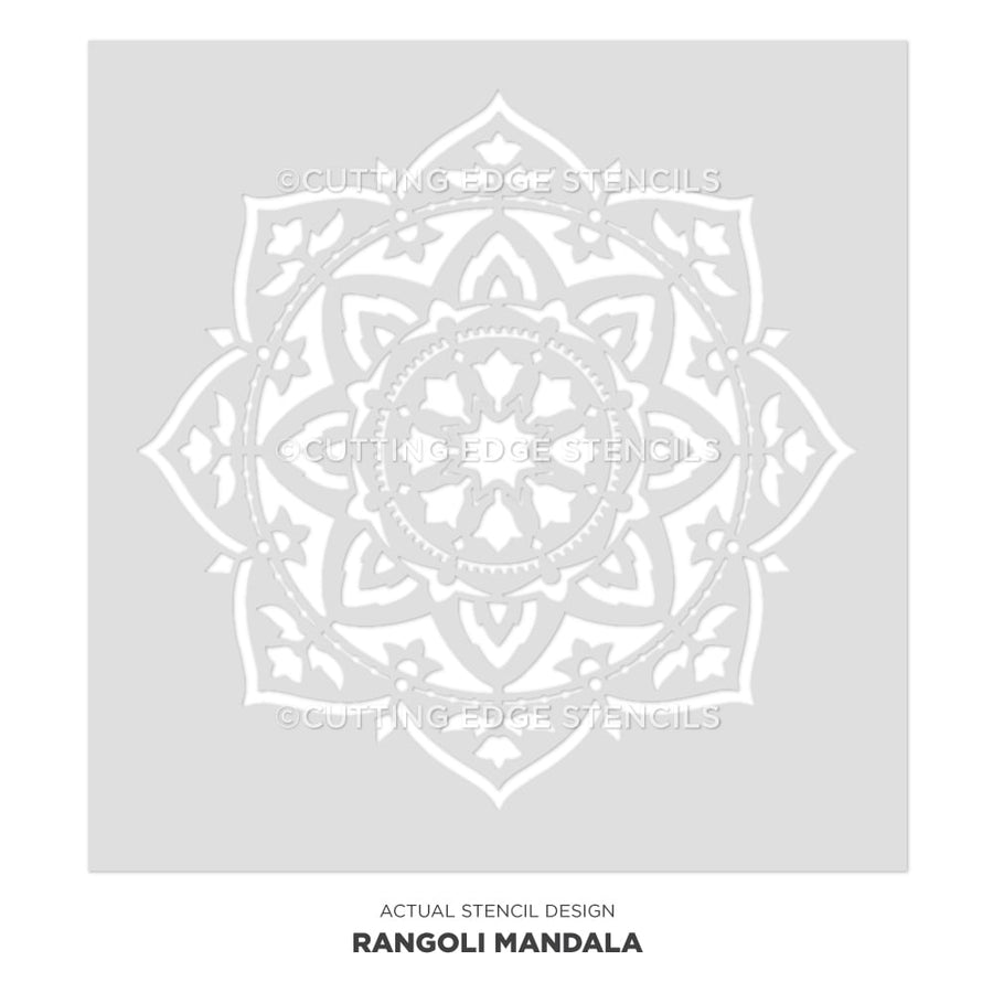 Rangoli mandala stencil yoga wall art actual