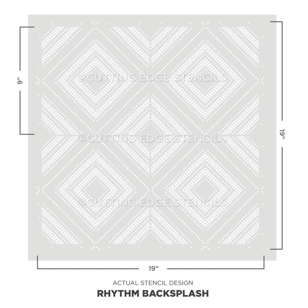 Backsplash tile stencil designs for painting old tile. Re-paint your ...
