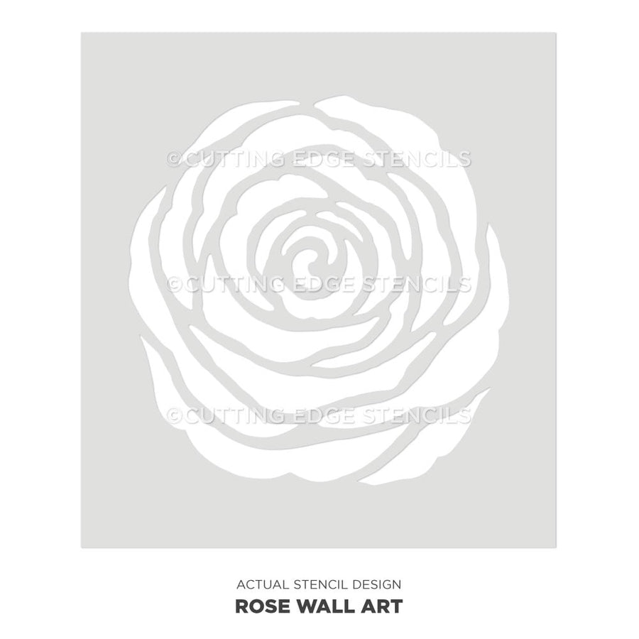 rose wall art stencil design