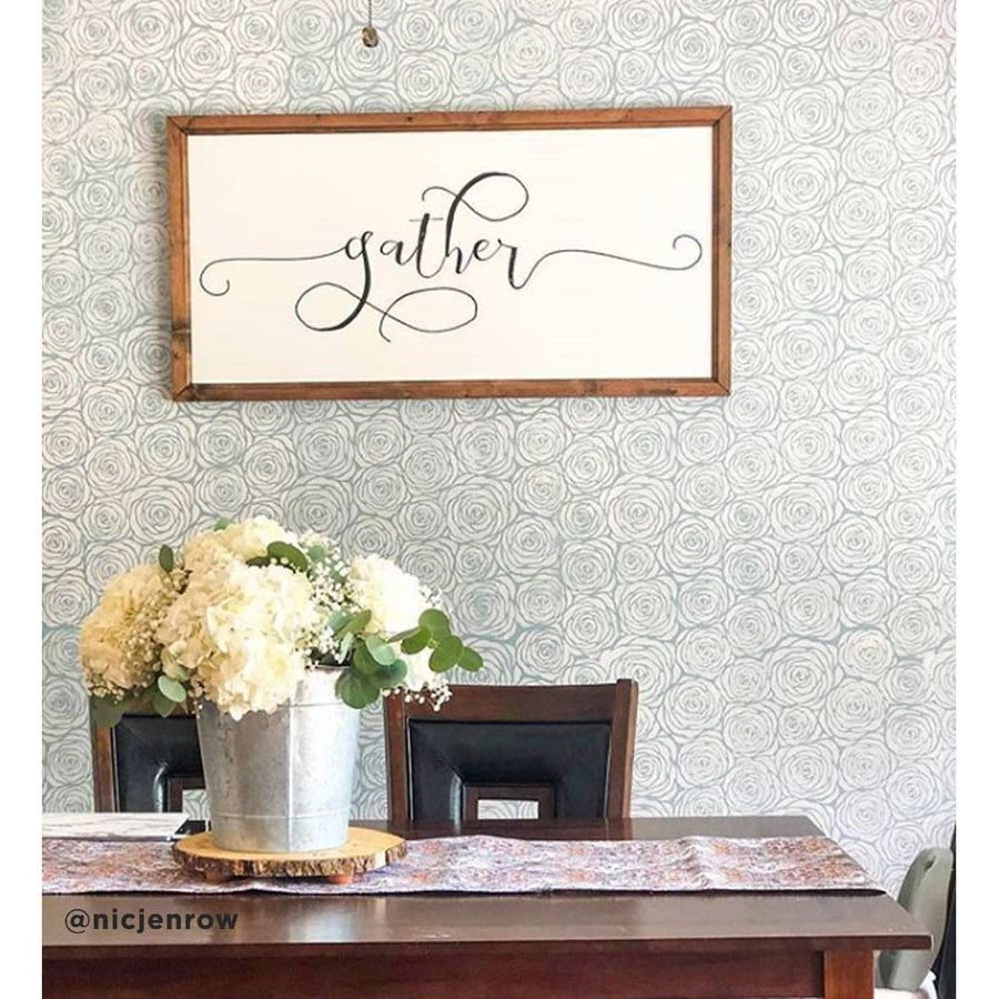 roses wallpaper stencil