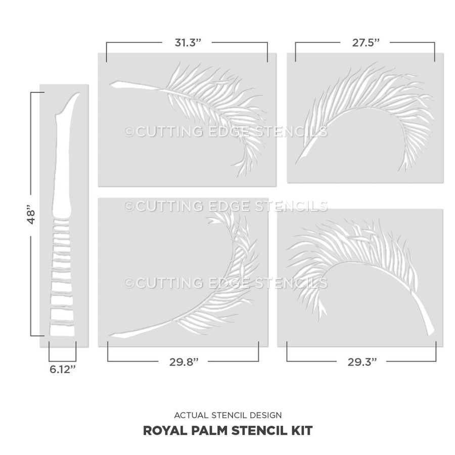 royal palm stencil kit dimensions