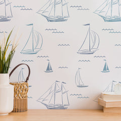 Sailboats Wall Stencil