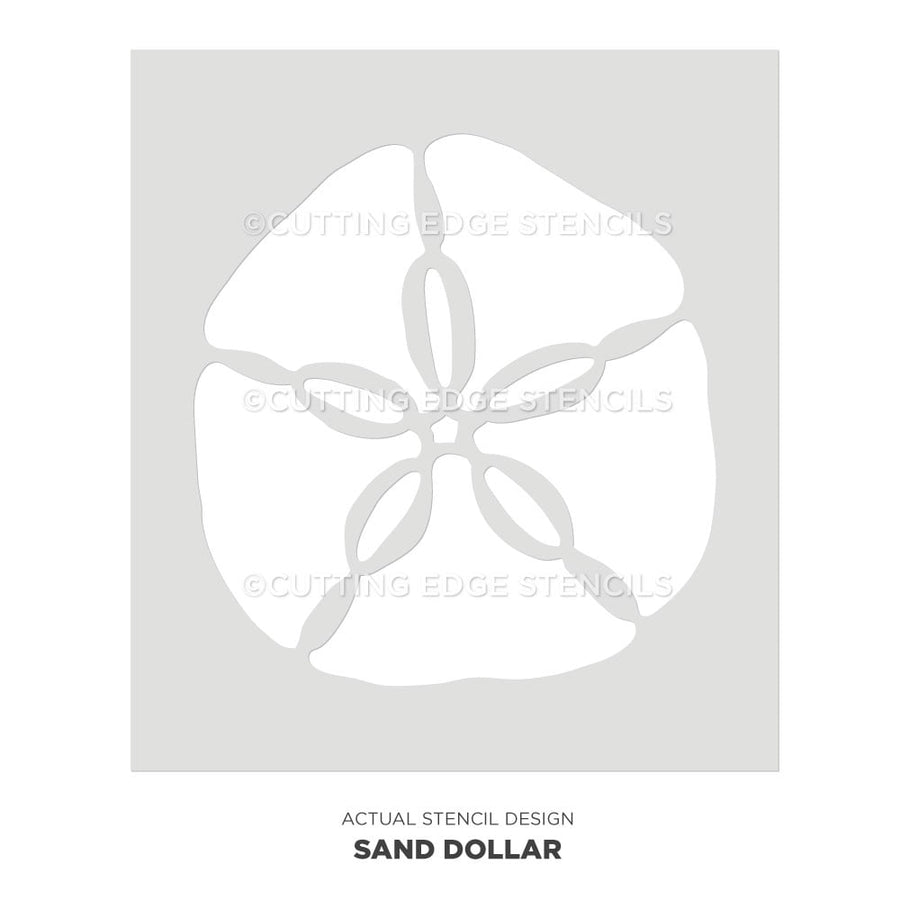 sand dollar nautical wall art stencil