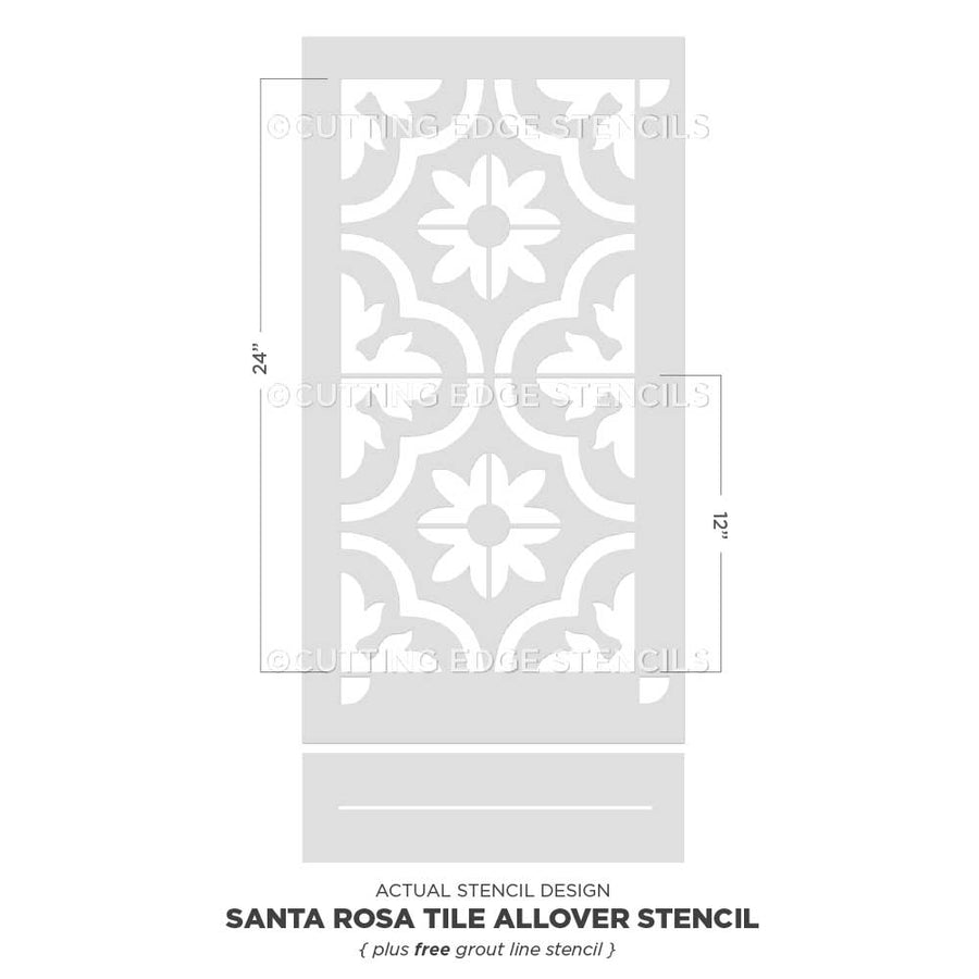 Santa Rosa Tile Stencil
