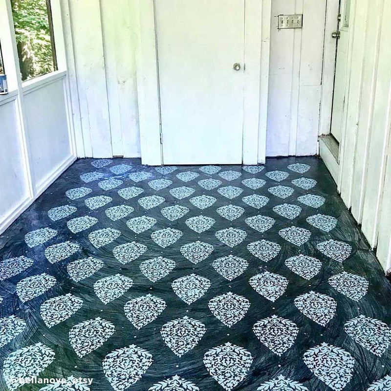 Sari Paisley Allover Stencil