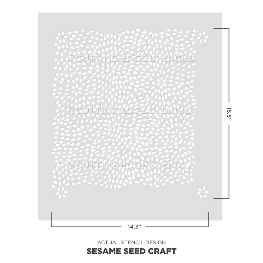 sesame seed wall stencil actual stencil image