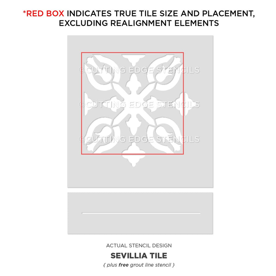 Portuguese tile stencil design for tiles