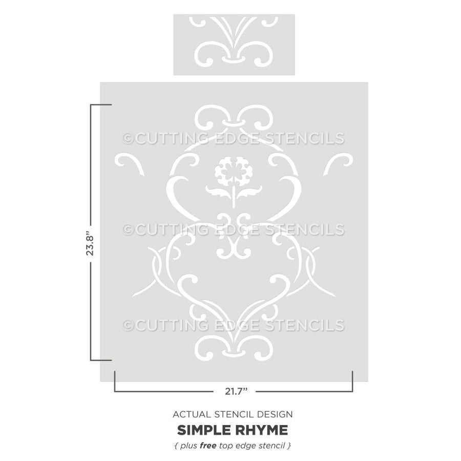 simple rhyme stencil for walls
