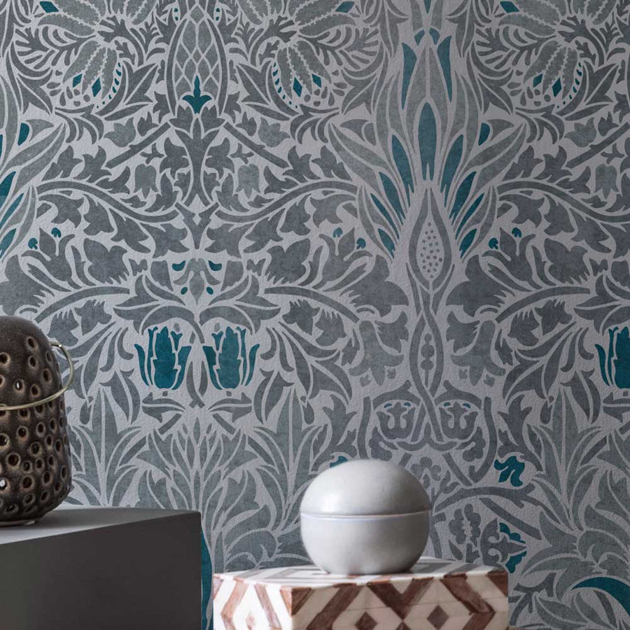 Blackthorn Wall Stencil for Painting Walls - William Morris Wallpaper ...