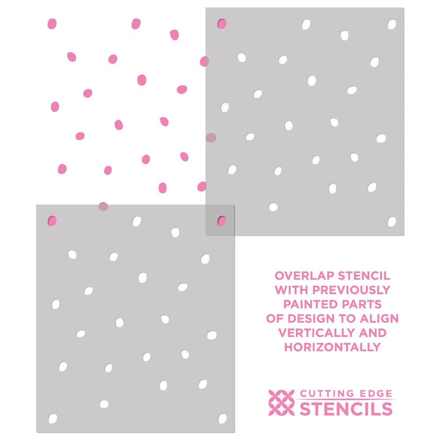 spotty dots stencil polka dot nursery wall paper design