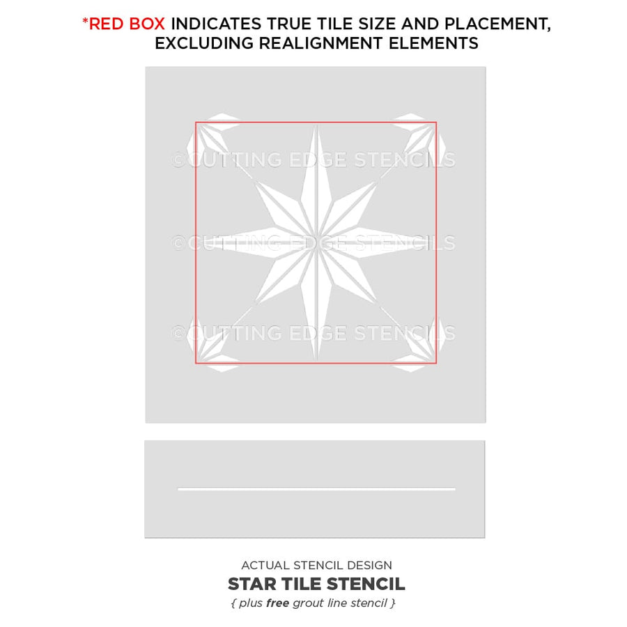 Tile stencil for painting floor