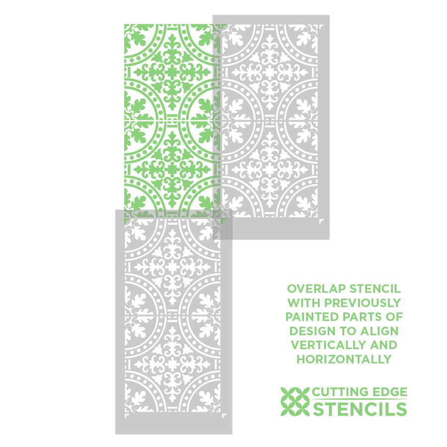 Florenza Tile Stencil Size Medium