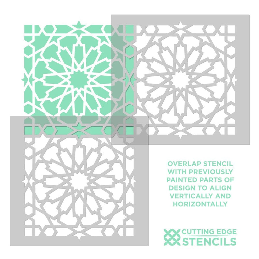 stenciled floor tiles moroccan tile stencil