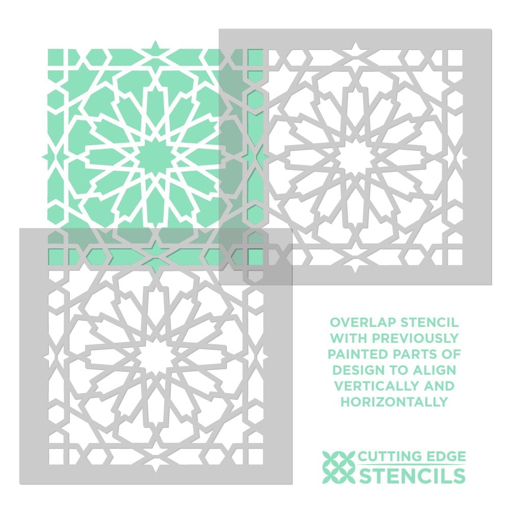 stenciled floor tiles moroccan tile stencil