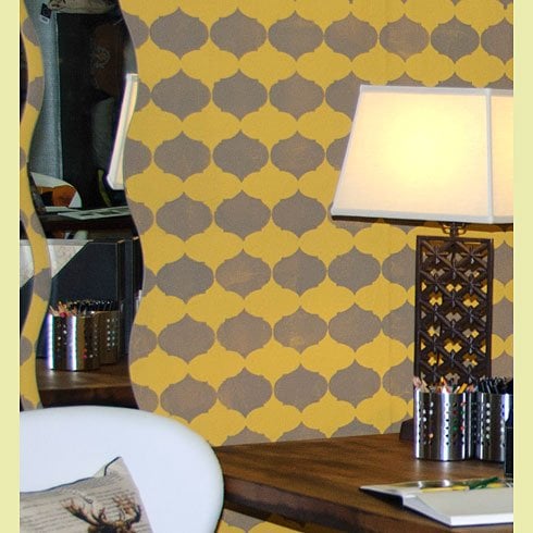 stenciled wall