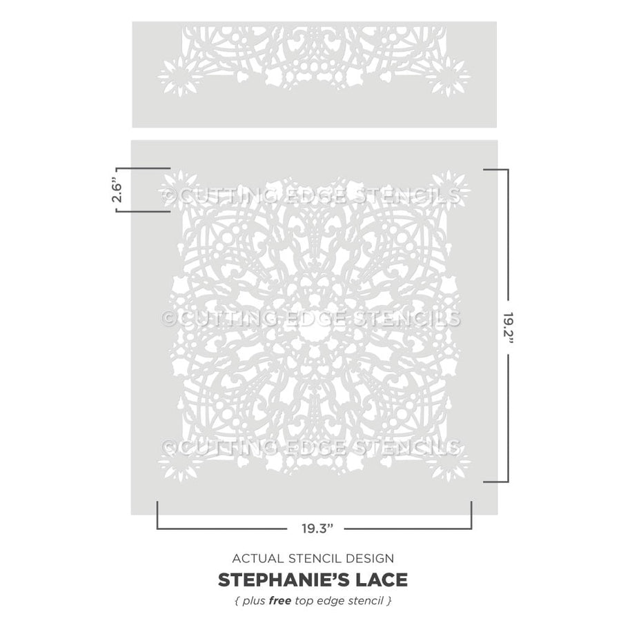 stephanie's lace stencil for walls damask pattern