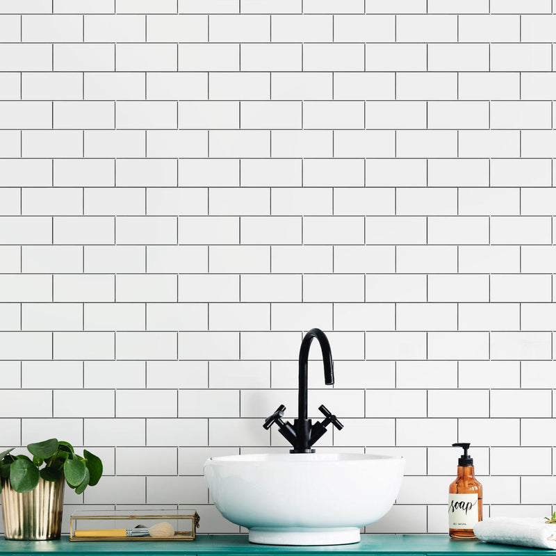 Backsplash Rectangle Tile Stencil – DIY Kitchen Backsplash Makeover ...