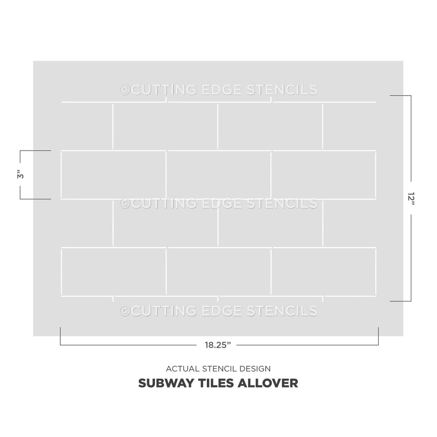 subway tile stencil