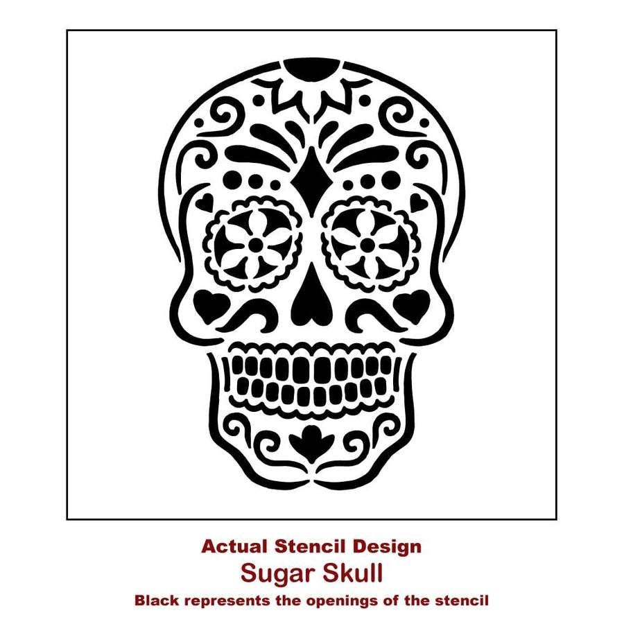sugar skull halloween decor stencil actual
