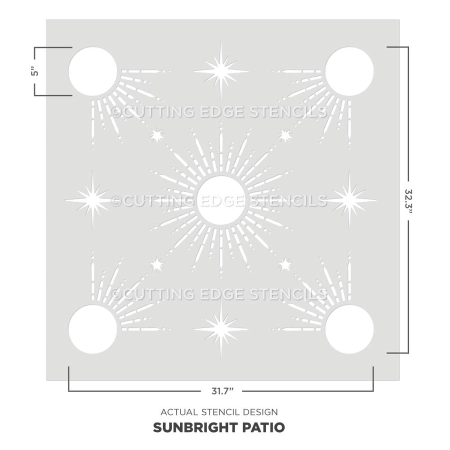 sunbright actual stencil image patio stencil design