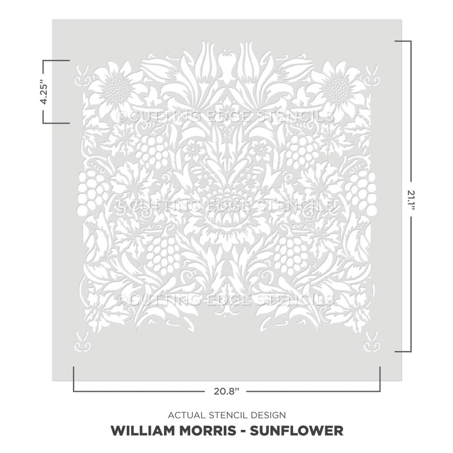 sunflower wall stencil actual stencil image stencil for walls